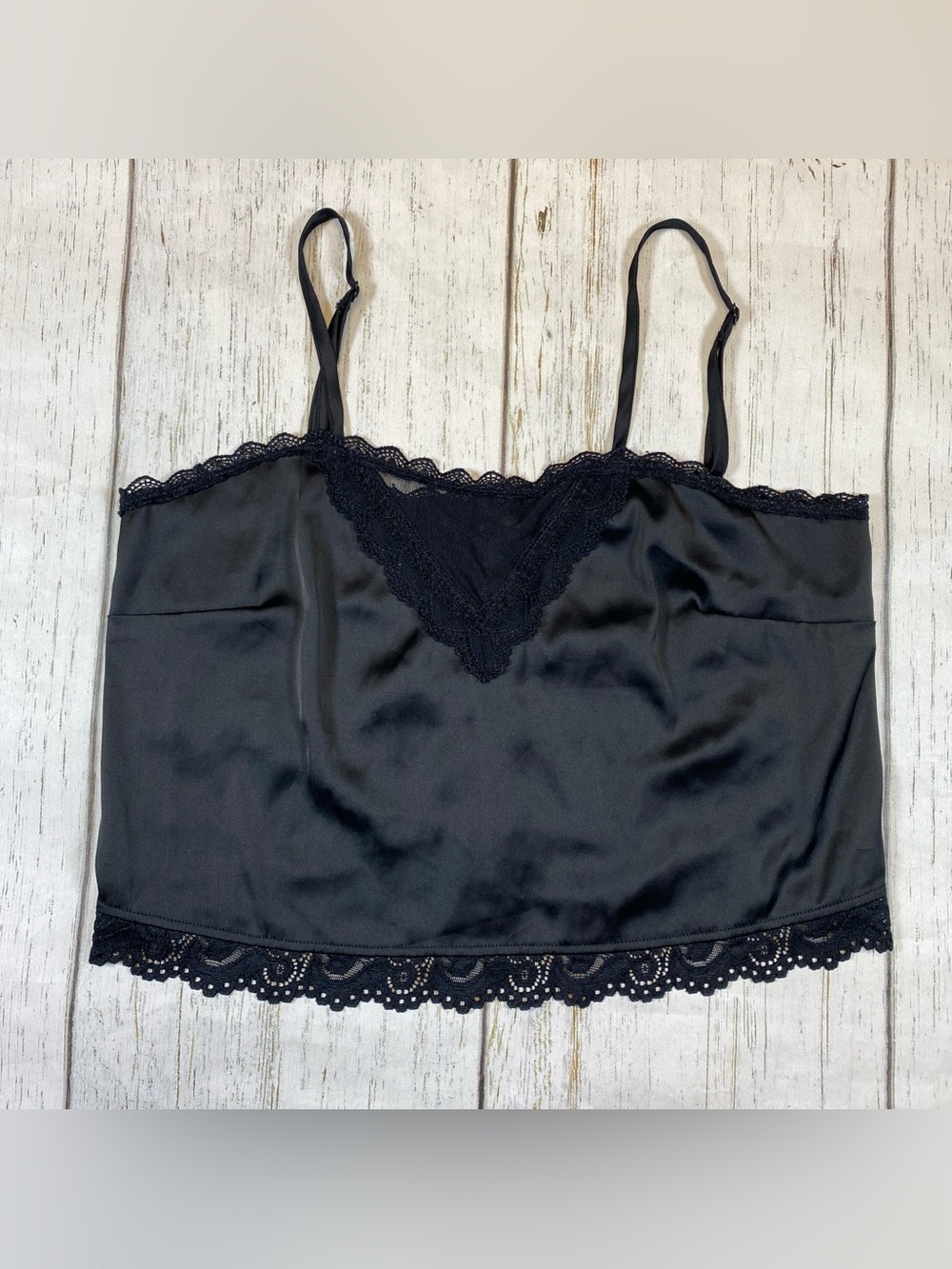 Brandy Melville Satin Lace Trim Camisole